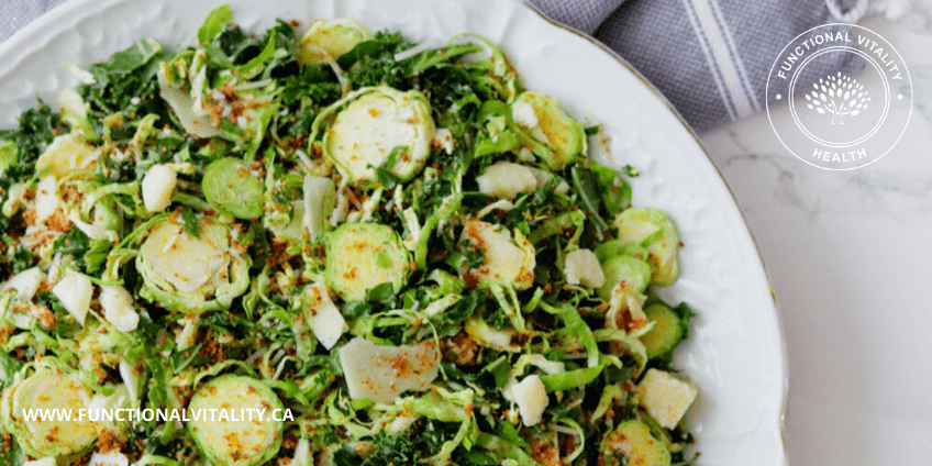 Roasted Brussels Sprouts Caesar Salad